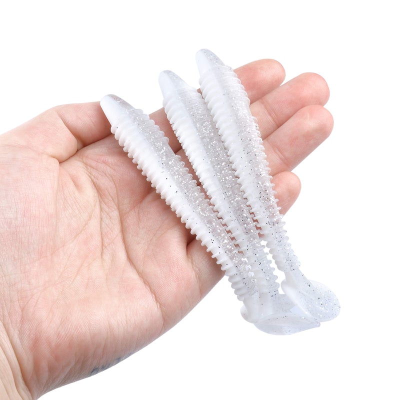 RUNCL Swimbaits Paddle 10/20/30/40PCS, 5/4/3/2 Inchs Paddle Tail, Soft Lure for Trout Crappie Bass, Durable Plastic Bait Swimmer for Saltwater/Freshwater, Fishing Lover's Gift - Image 5